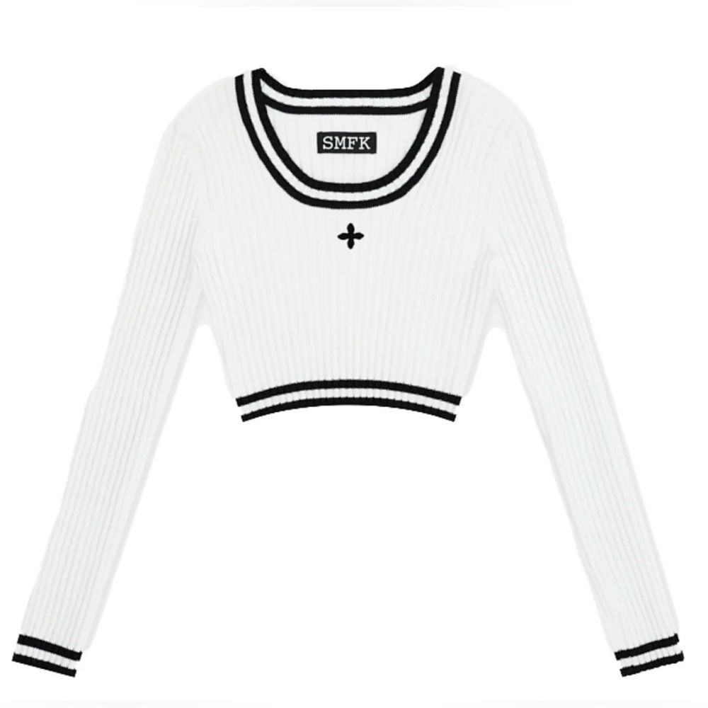 SMFK Compass Classic cashmere short sweater BNWT